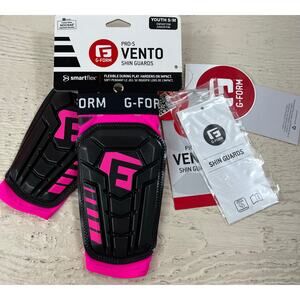 G-Form Pro-S Vento Shin Guards Youth S/M Black Neon Pink SmartFlex Soccer NOCSAE